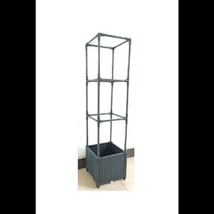 Ultimate Innovations 10" Self-Watering Planter with Trellis Gray
